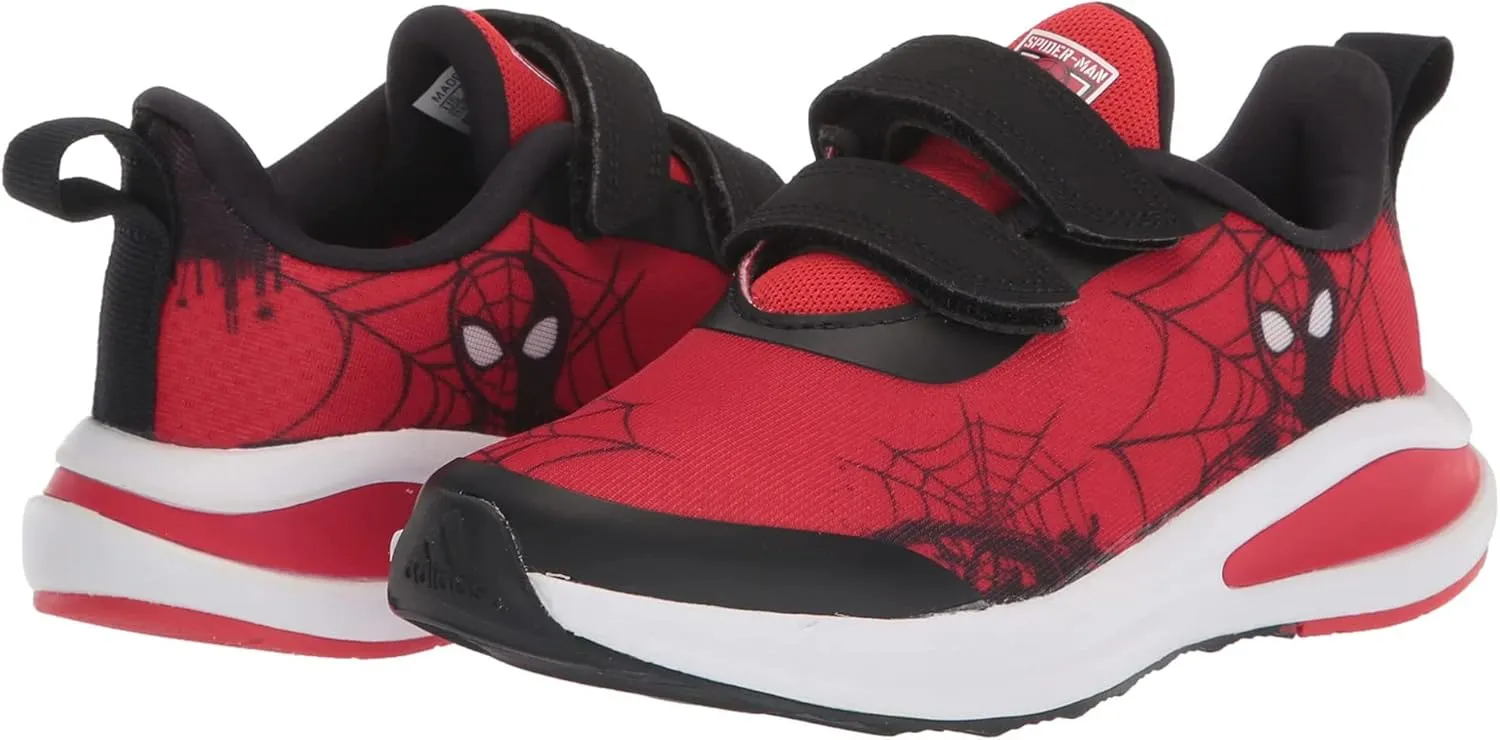 adidas Boy's Fortarun Spider-Man CF (Little Kid/Big Kid) Vivid Red/Black/White 6.5 Big Kid M