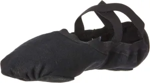 Bloch Dance Men's Synchrony Split Sole Stretch Canvas Ballet Slipper/Shoe, Black, 4.5