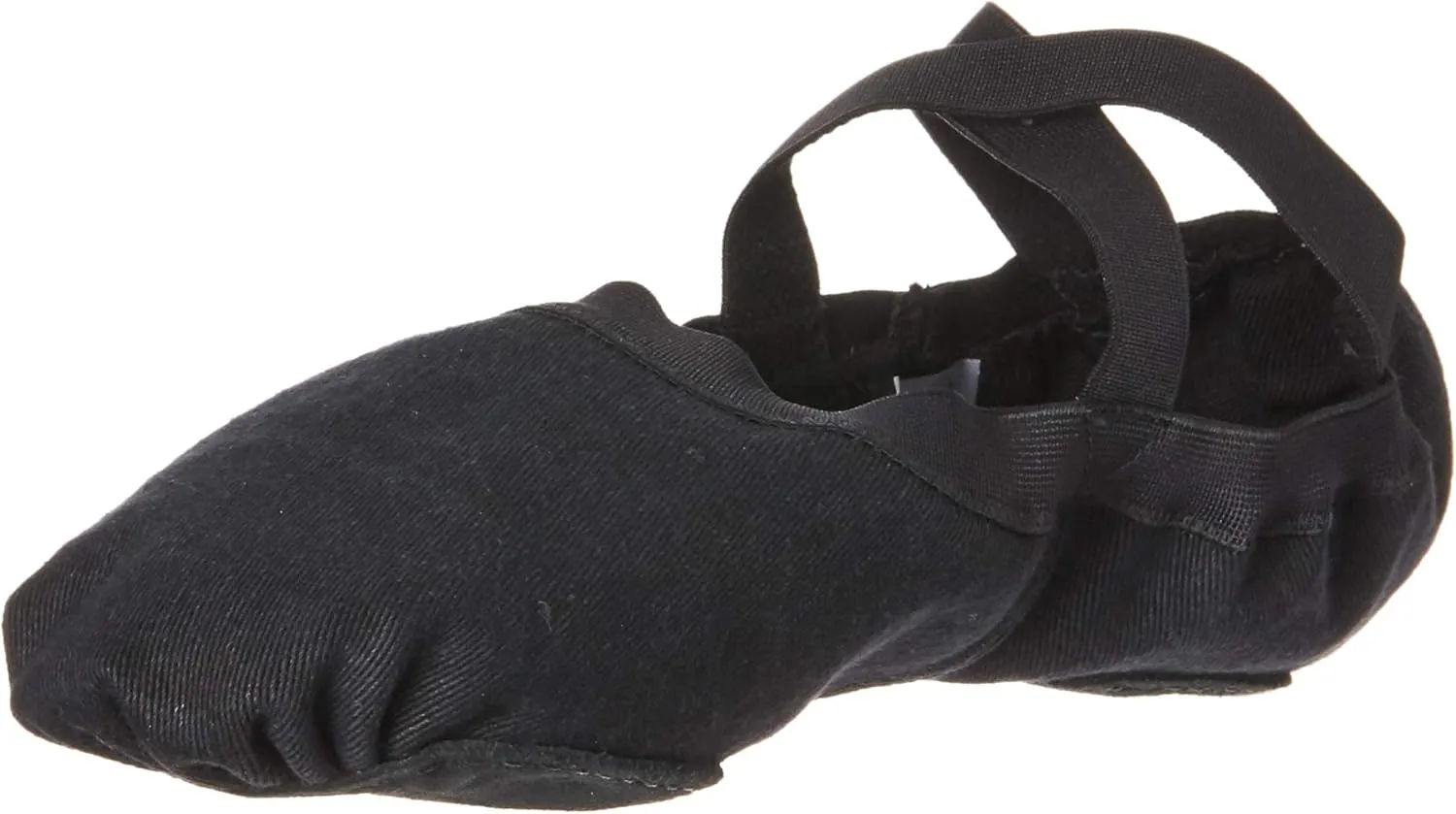 Bloch Dance Men's Synchrony Split Sole Stretch Canvas Ballet Slipper/Shoe, Black, 4.5