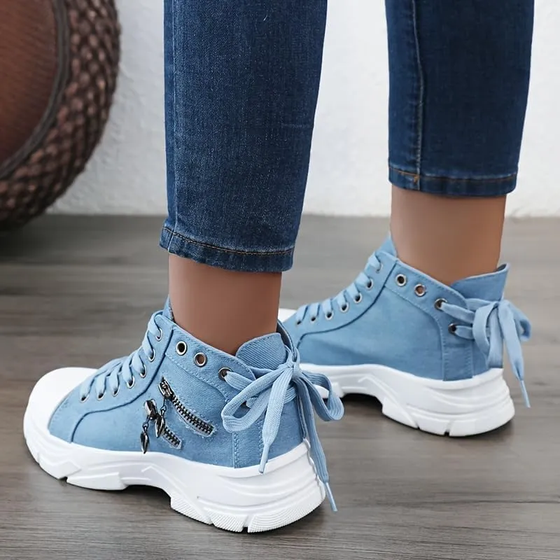 Women's Fashion Canvas Shoes, Breathable Outdoor Casual Sneakers for Women