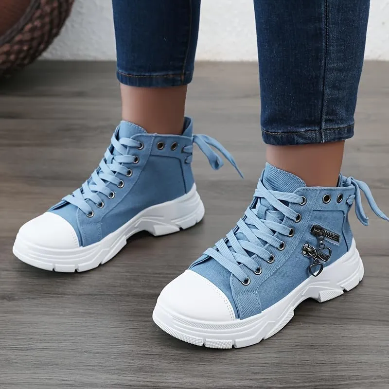 Women's Fashion Canvas Shoes, Breathable Outdoor Casual Sneakers for Women