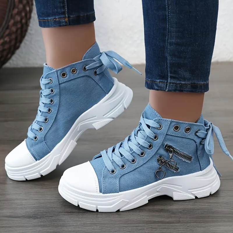 Women's Fashion Canvas Shoes, Breathable Outdoor Casual Sneakers for Women