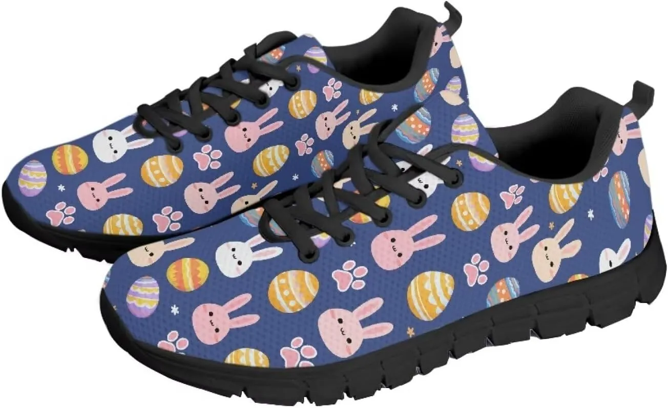 Womens Trainers Sports Running Shoes Lightweight Causal Tennis Shoe Non Slip Gym Workout Shoes Easter St. Patrick's Day Sneakers Black Sole Size 5-12