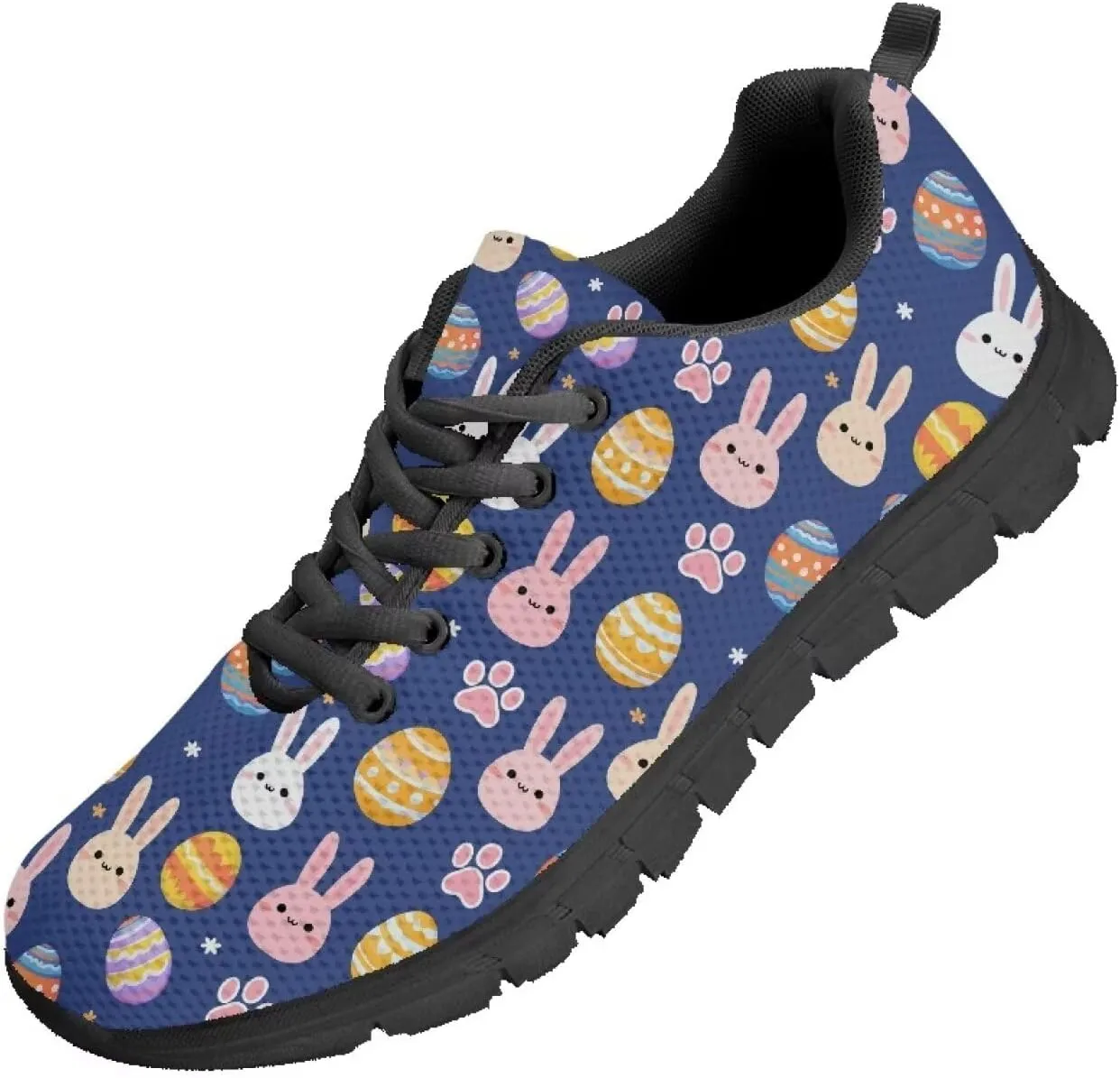 Womens Trainers Sports Running Shoes Lightweight Causal Tennis Shoe Non Slip Gym Workout Shoes Easter St. Patrick's Day Sneakers Black Sole Size 5-12
