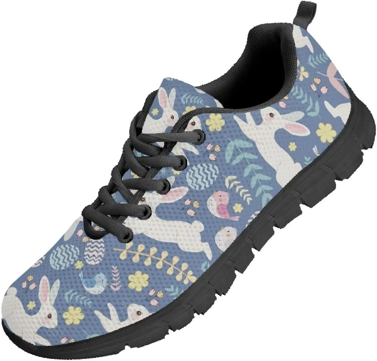 Womens Trainers Sports Running Shoes Lightweight Causal Tennis Shoe Non Slip Gym Workout Shoes Easter St. Patrick's Day Sneakers Black Sole Size 5-12